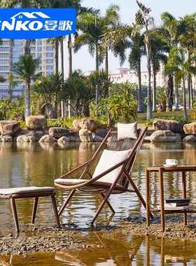 晏歌单人沙发椅轻奢阳台休闲椅极简简约现代客厅懒人沙发民宿藤椅