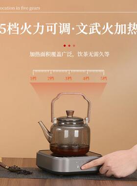 京战 黑晶炉泡茶炉煮茶器小型烧水玻璃壶泡泡茶炉套装电器家用方