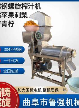商用不锈钢果汁机 鲁强牌水果破碎榨汁机 生产电动螺旋果汁机厂家