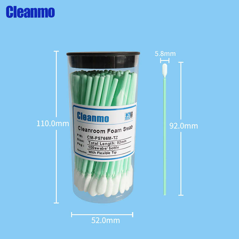 CleanmoCM-PS766M纤维棉签 扁头防静电棉棒 100支/筒防静电产品 - 图1