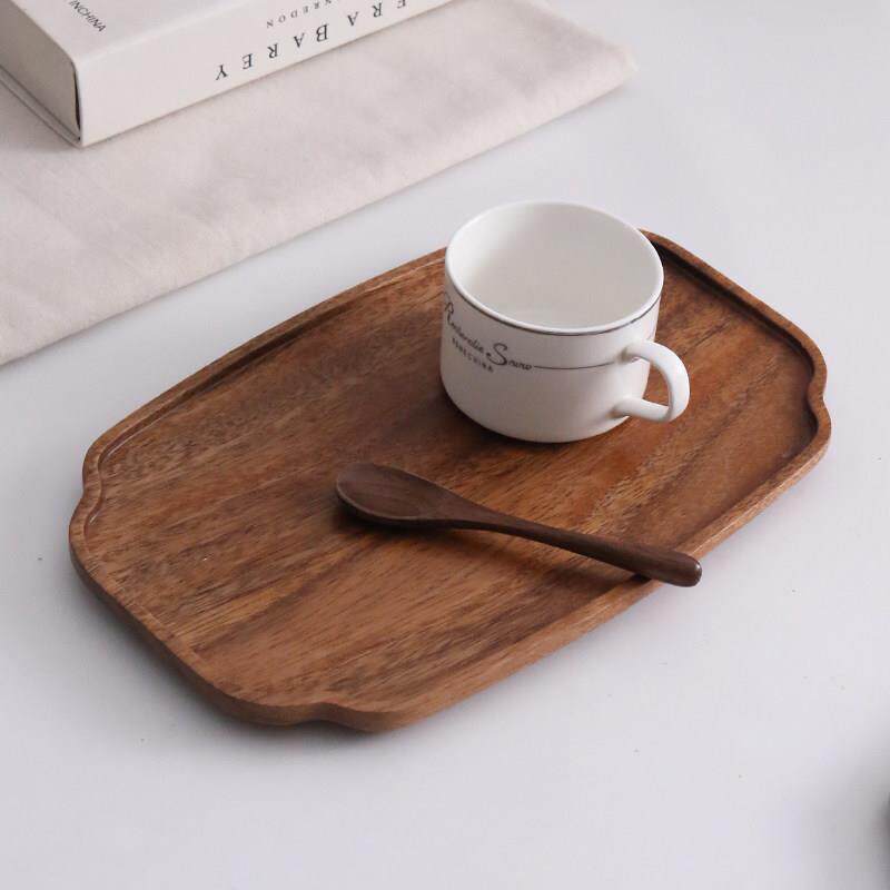 High-end tea cup tray suitable for placing tea cups. Walnut wooden tray. Small tea tray. Tea set. Tea cup storage tray.