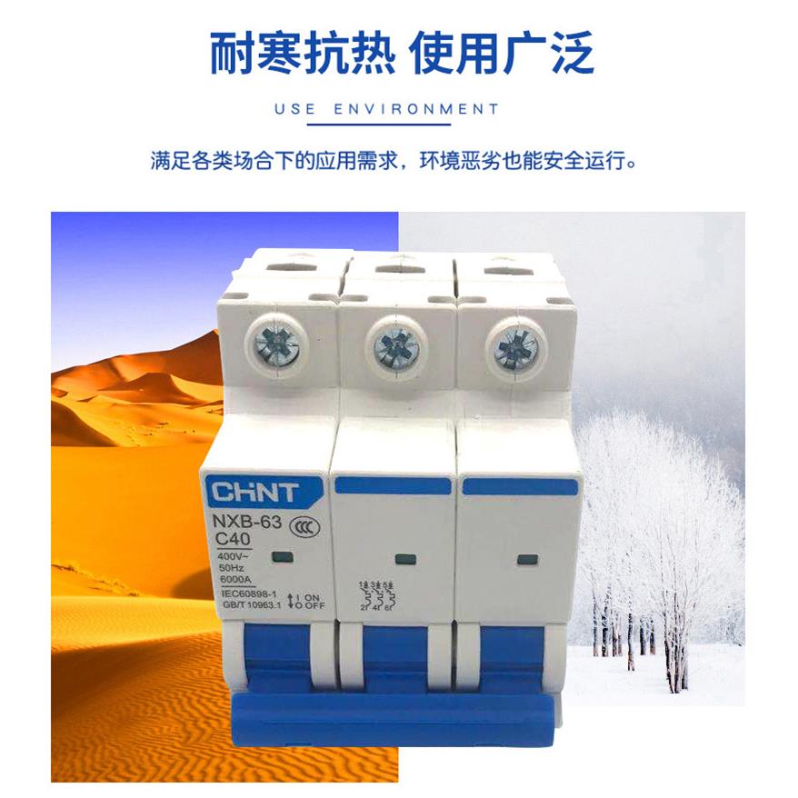 正泰昆仑系列小型断路器空气开关NXB-63D型1P2P3P4P电动机动力型 - 图2