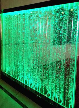 定制大型屏风气泡墙流水幕鱼缸装饰玄关隔断创意水景酒柜水帘新品