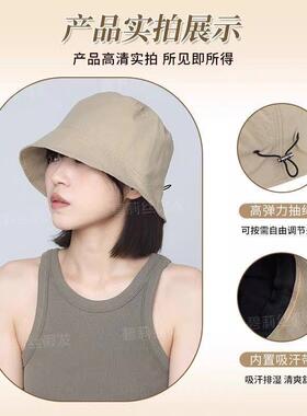化疗帽子女款2026新款假发帽子一体春夏新款透气短发渔夫帽防晒水