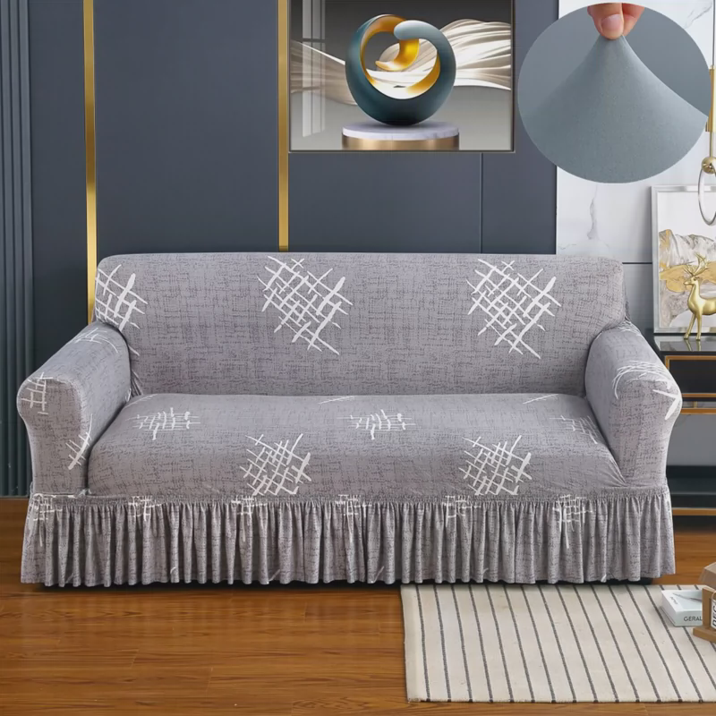 裙边弹力四季通用沙发套罩笠全包套老式皮一二三四人坐垫盖布,淘宝优惠券,粉丝福利购,淘宝优惠卷