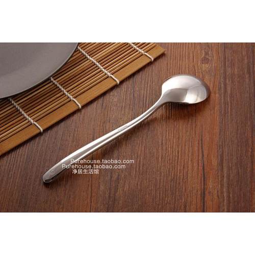 高档不锈钢BUDDHA餐具创意加厚勺子调羹大汤勺主餐圆头饭勺匙包邮 - 图2