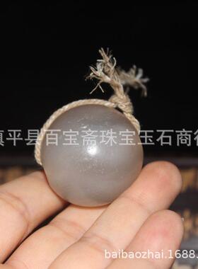 外贸热销高古老玛瑙珠子 战汉老玛瑙圆珠 白玛瑙大孔道马蹄纹圆珠