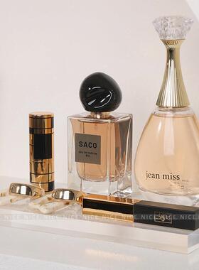 轻奢样板房卫生间摆件护肤品道具浴室柜空瓶镜柜化妆品展厅装饰品