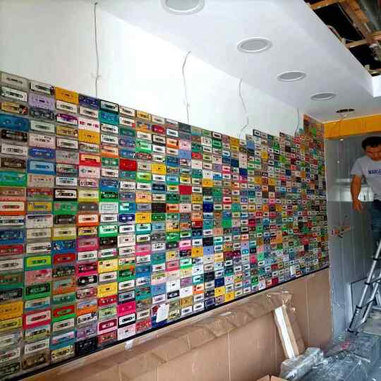 Decorative wall tape, decoration store, background wall, retro nostalgic classic song props naked tape