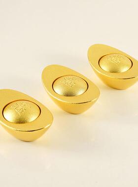 黄铜金元宝 合金元宝转转 金属摆件可转动解压手把件实心厂家直销