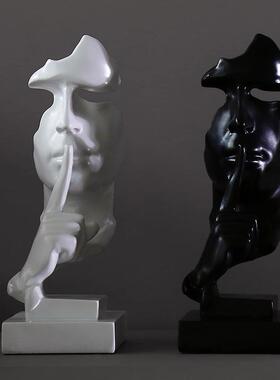 办公桌摆件创意鎏金沉默是金客厅酒柜装饰品书房橱柜装饰品摆设