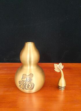 厂家供应铜葫芦福禄福字葫芦铜器摆件工艺品摆件金属工艺品摆件
