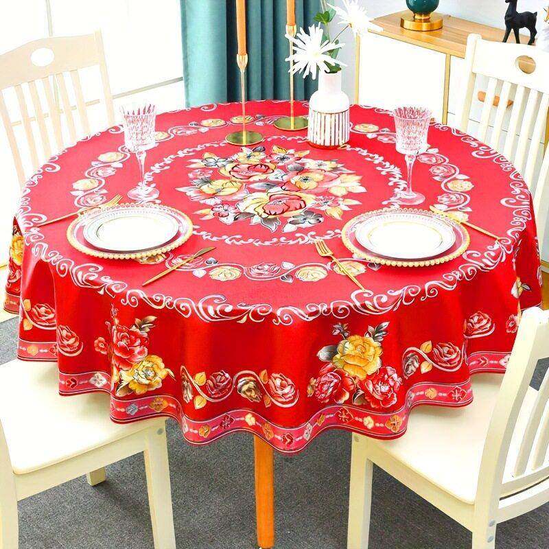 【圆桌】加厚大圆桌布防水防烫防油PVC台布酒店家用免洗餐桌布,淘宝优惠券,粉丝福利购,淘宝优惠卷