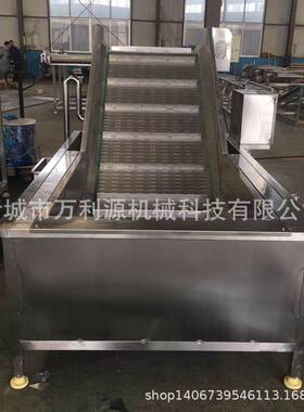 水循环高压喷淋中草药材清洗机铃木叶清洗线气泡翻浪清洗设备