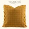 Modern and simple Nordic style ginger suede hand-woven pillowcase bed and breakfast model room sofa bay window cushion