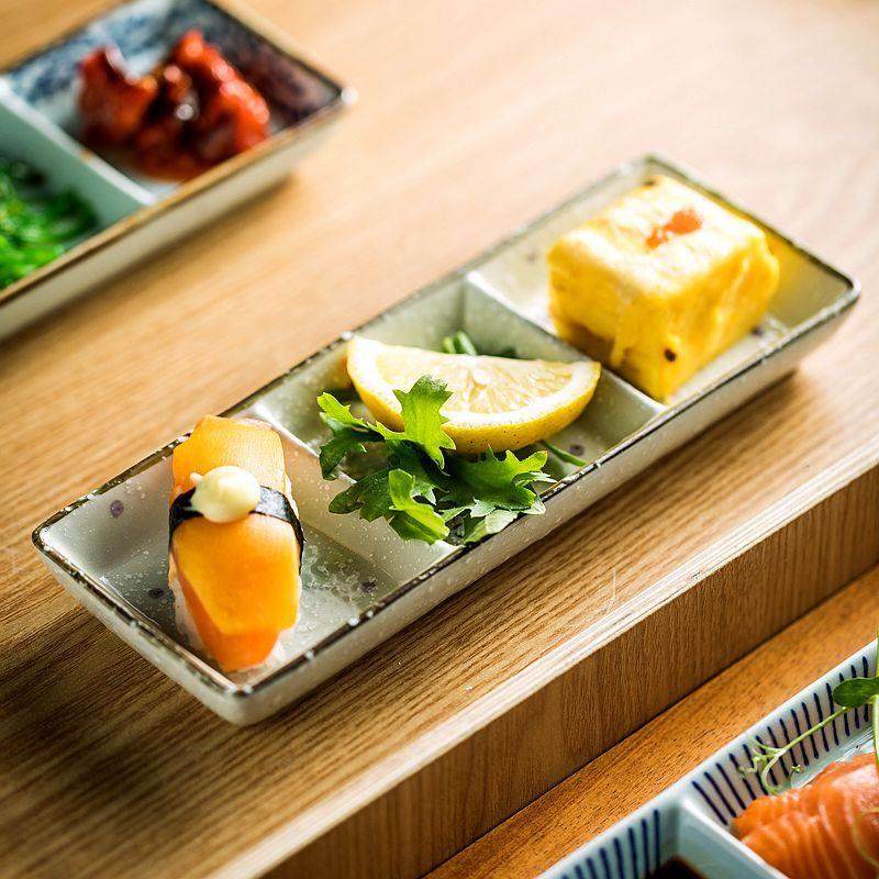 陶瓷蘸料小碟分格备盘子烤肉蘸料盘三格味碟调料碟小菜碟分隔餐具,淘宝优惠券,粉丝福利购,淘宝优惠卷