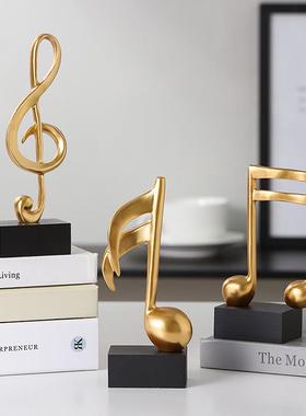 北欧高音谱号音符树脂家居摆件玄关电视柜钢琴音乐培训班奖杯