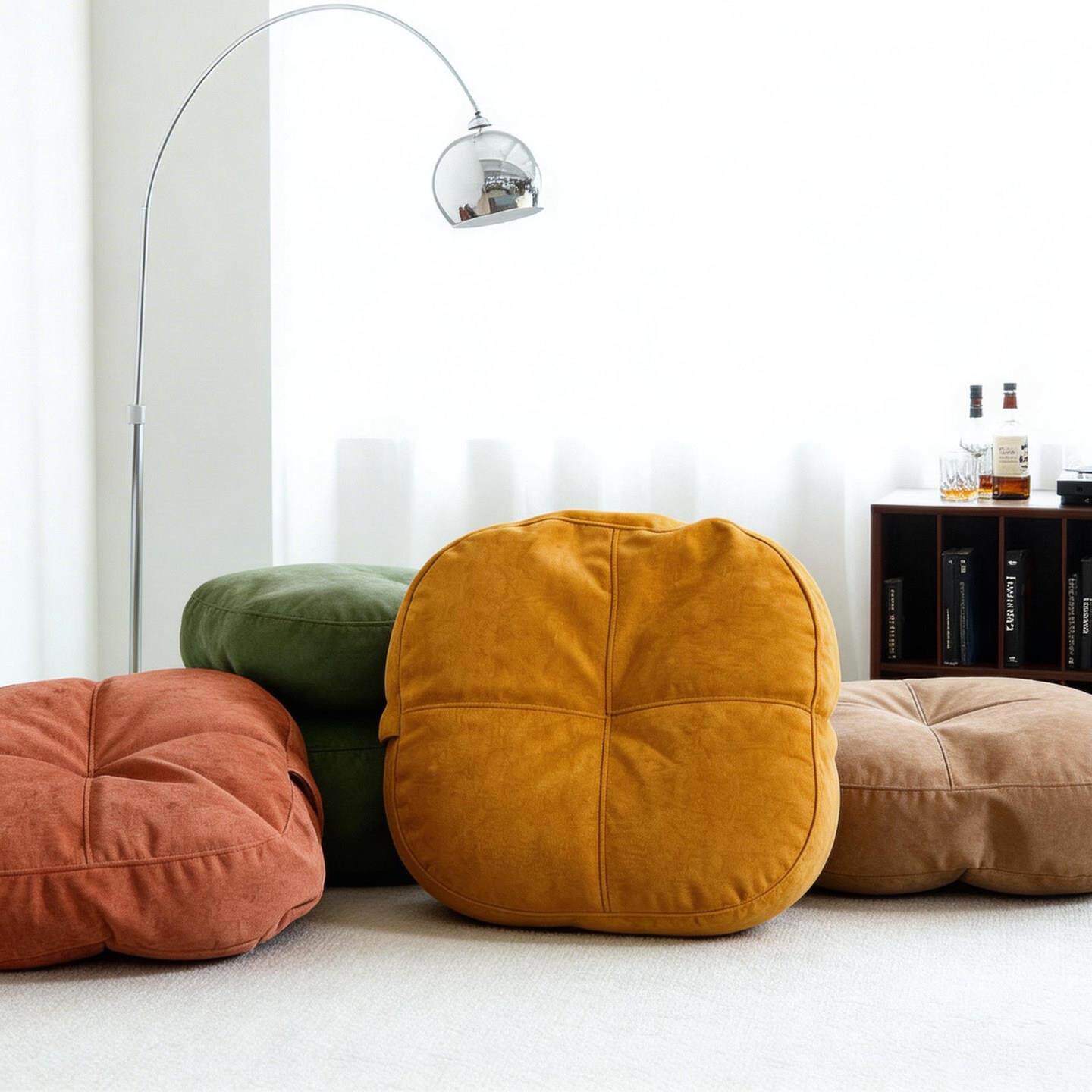 Fabric futon cushion for sitting on the ground, simple removable and washable tatami mat, bay window, living room and bedroom, thickened low stool