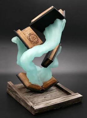 跨境新款魔法骰子塔书装饰品摆件设计树脂设计家居手办魔法创新