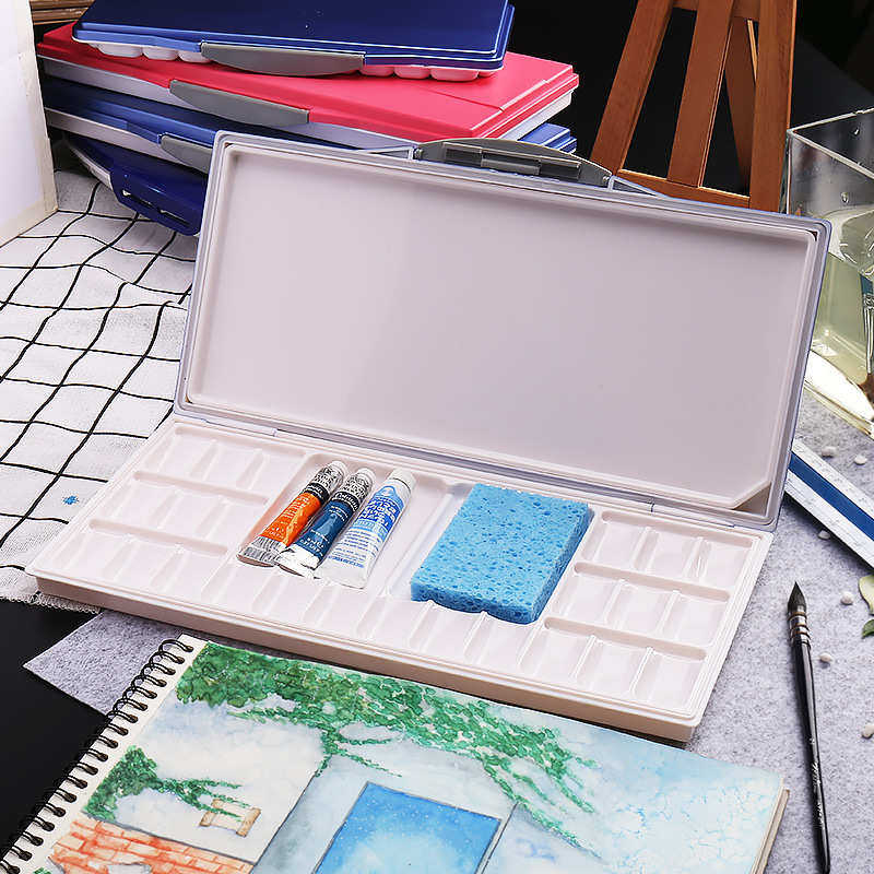 美捷乐调色盘 阿尔瓦罗 水彩颜料保湿盒 18格24格33格便携调色盘,淘宝优惠券,粉丝福利购,淘宝优惠卷