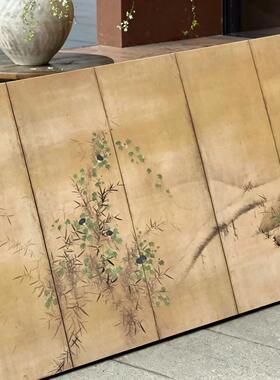 东方美学诧寂风客厅装饰画原木风沙发背景墙挂画中古风玄关柜壁画