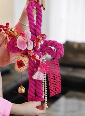 新年中国结材料3股手工编织彩色棉绳棉线春节门挂DIY国风装饰挂饰