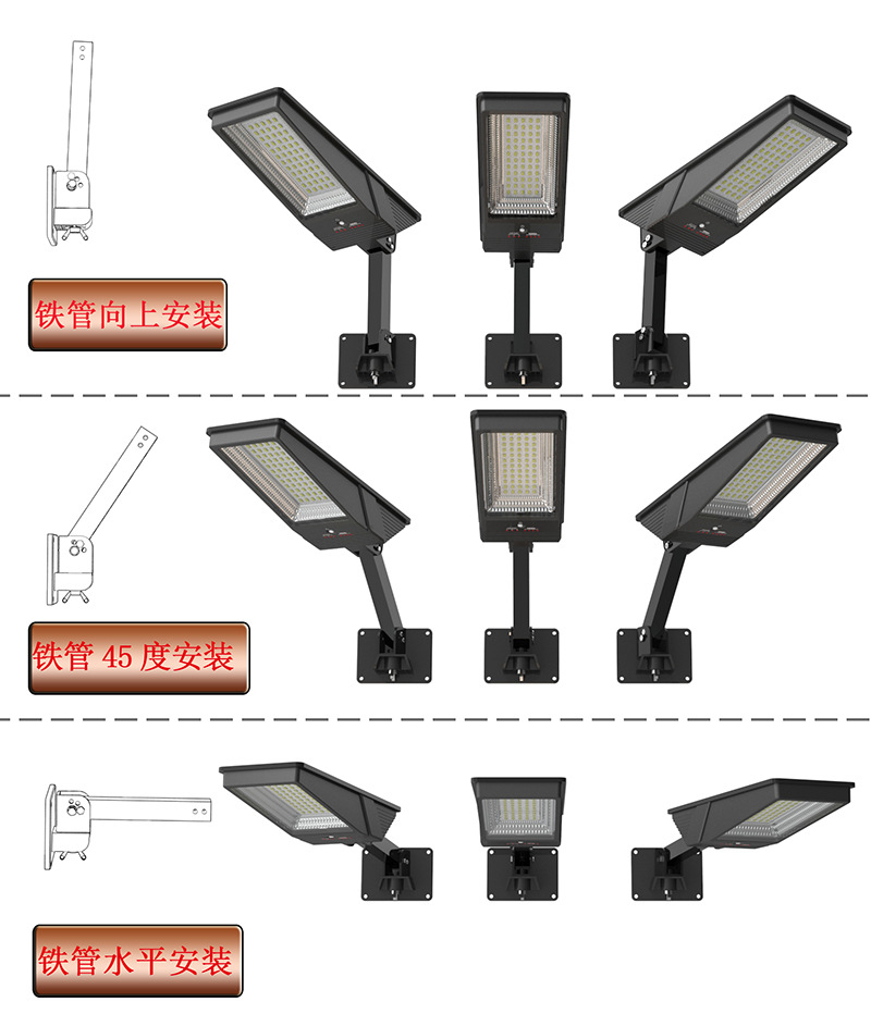 新款太阳能灯solar lamp人体感应灯亚马逊跨境电商庭院太阳能壁灯 - 图1