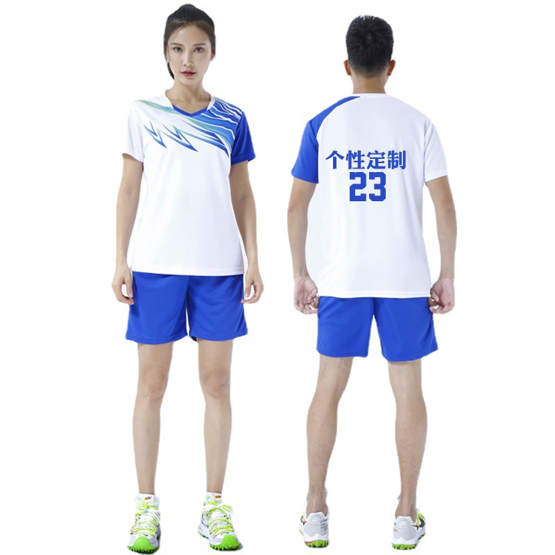 羽毛球服套装男女比赛气排球服乒乓球网球服儿童夏季透气定制 - 图3