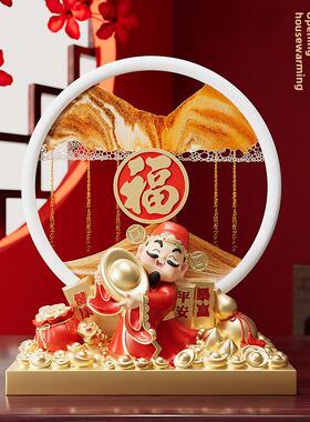 财神流厅沙SJ064摆件客电视酒柜摆件办藏公室带来财富和宝乔迁开
