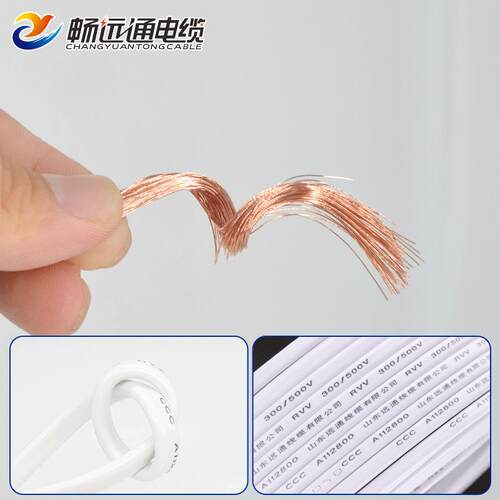 直销新款RVV 2/3/4芯家用白色软铜护套线 国标家装控制线浴霸线空 - 图2