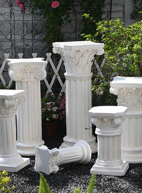 欧道式覆古罗马柱大院摆件落地花园LY111021庭装饰花盆座底婚庆路