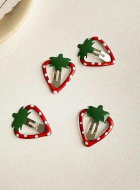 Hot Sweetly Strawberry Fruit BB Hair Claw Side Clips for Wom