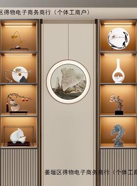 新中式fjty5469家玄居摆设博样板房间软装饰品茶客厅酒柜关古架摆