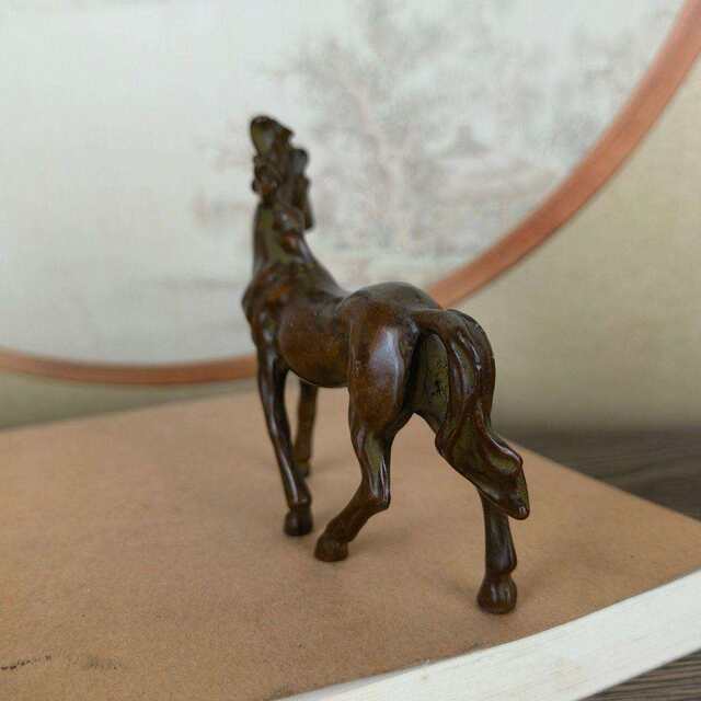 Antique Alloy Horse Zodiac Horse Home Furnishings Desktop Decoration Crafts Pony Ornaments Antiques Miscellaneous