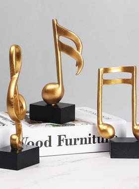 高端摆件家居饰品奢华高级感客厅音符摆件套装音乐奖杯家居样板房