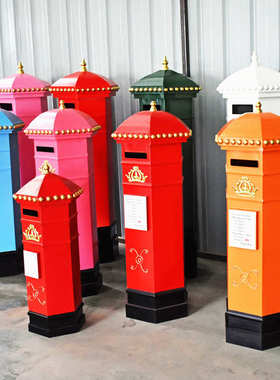 邮箱酒吧摆件信箱咖啡馆装饰复古邮筒厂家直销邮政特大号模型英伦