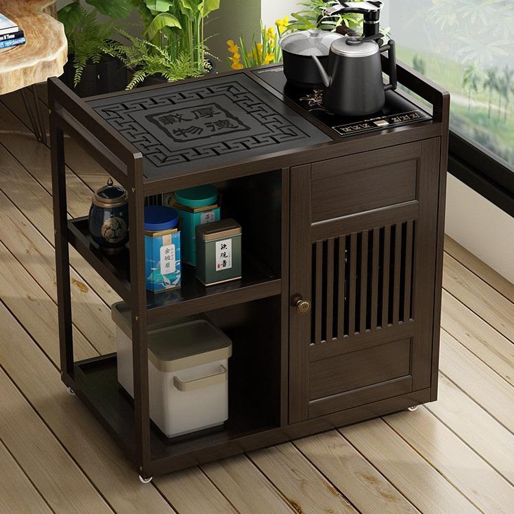 移动小茶台烧水壶一体家用茶桌客厅带轮茶几功夫泡茶水柜阳台边几 - 图1