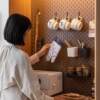 Dining cabinet hole board accessories hook holder high-end coffee storage rack universal hook storage box home