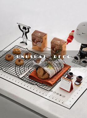 UNUSUAL DECO样板房间厨房装饰摆件食物道具仿真假面包咖啡机摆设