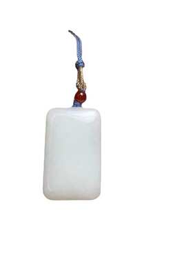 天然和田玉白玉无事牌方牌方块吊坠料子细腻密度好厂家批发