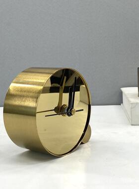 现SQB书代简约时钟摆件个性创意客厅座钟式时钟房桌面台座圆式形