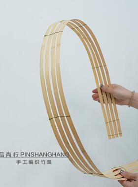 民间工艺手工编织竹篾竹条竹制品线条中式天然家居搭配工艺品