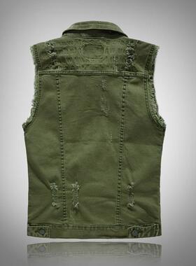 Y 80206 Men's Slim Fit Denim Vest 牛仔背心