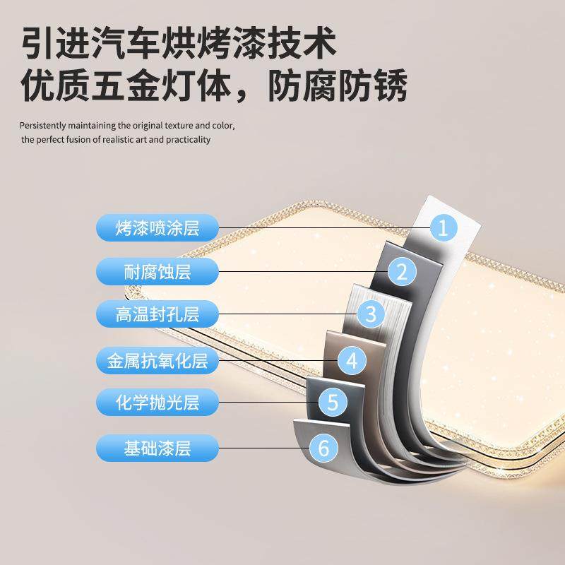 简约led厅客大厅主灯灯中山灯护具家用智能语音卧室吸PBO顶眼极简 - 图1