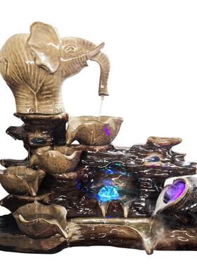 自动循环水鱼缸加氧装饰品室内家居加湿财富水流装置鱼缸喷泉瀑布