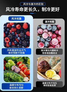 广绅电器冰柜商用冷藏冷冻双温四六门冰箱风冷保鲜柜大容量冷柜