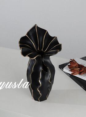 跨境爆款中古法式客厅茶几插干花瓶花器餐厅售楼处别墅简约摆件