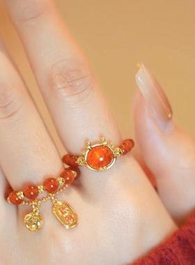 本命年红色招财小龙戒指高级指环