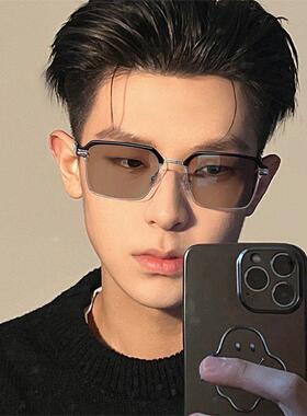 普帅变色近视眼镜男士防蓝光辐射平板处方太阳镜白天和夜间太阳镜