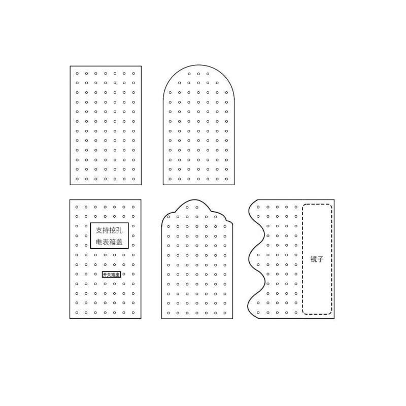 See details for storage on solid wood hole board. Wall rack for living room. Hanging partition for storage. Wall rack with background wall background. Simple wooden book.